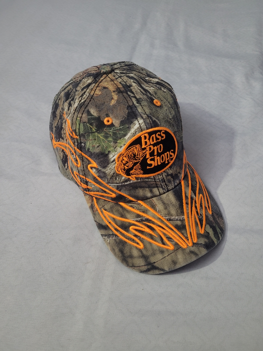 Bass Pro Shops Men’s Camo Cap with Orange Accent